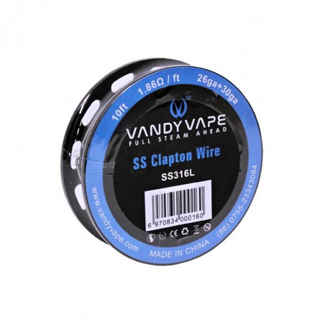 Fil résistif SS316L Clapton Wire - Vandy Vape